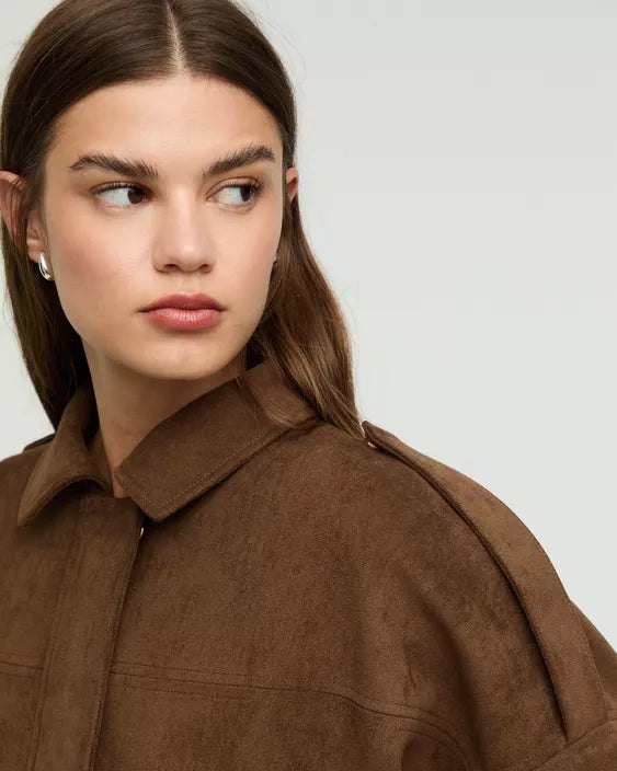 Élan Suede Bomber Jacket