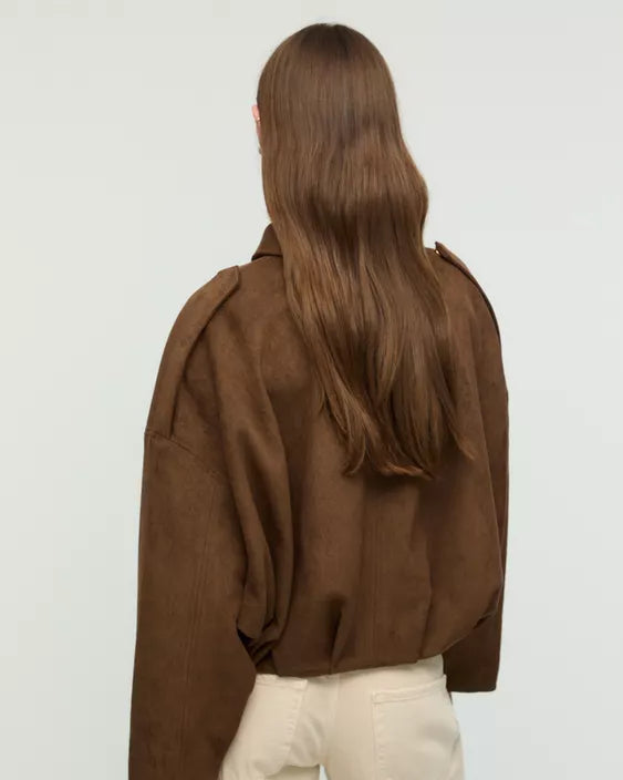 Élan Suede Bomber Jacket