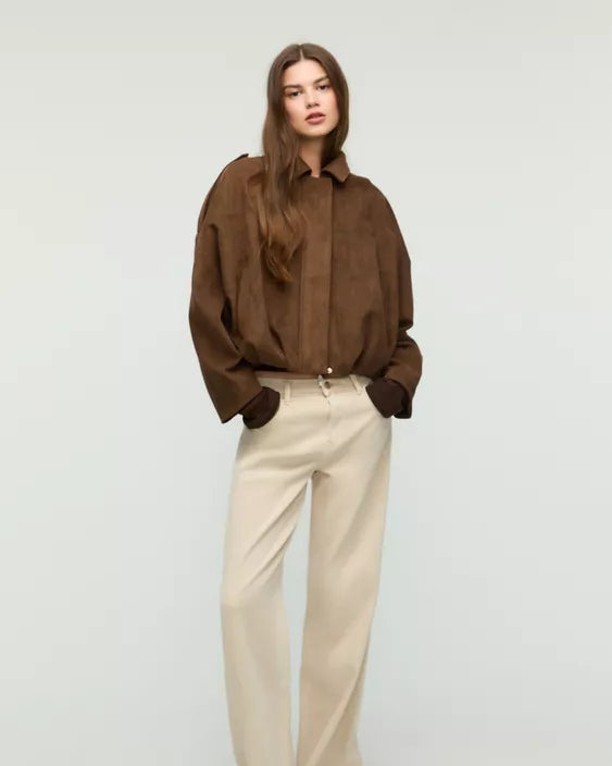 Élan Suede Bomber Jacket