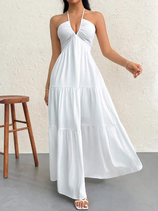 Seraphine Backless Halter Maxi Dress™