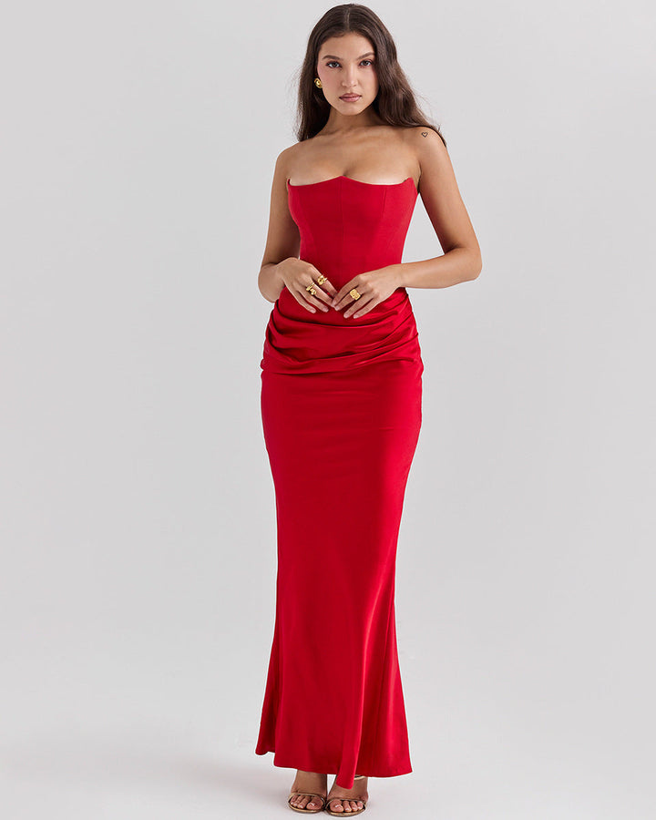 Élira Nocturne Strapless Maxi Dress