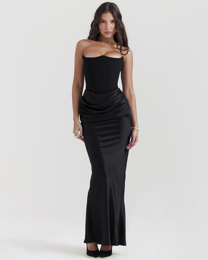 Élira Nocturne Strapless Maxi Dress