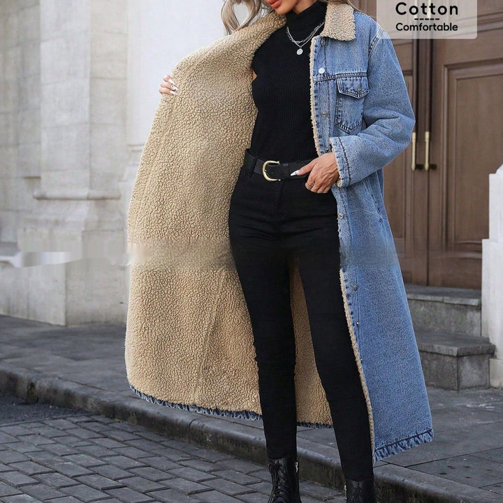 Elara Fleece-Lined Denim Coat™