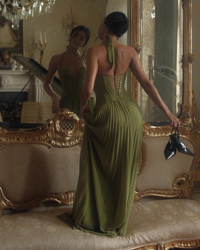 Élise Nocturne Backless Maxi Dress