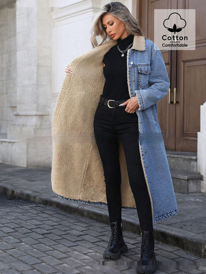 Elara Fleece-Lined Denim Coat™