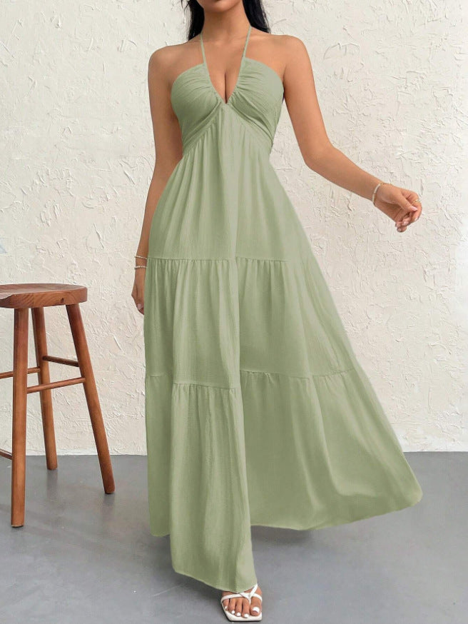 Seraphine Backless Halter Maxi Dress™