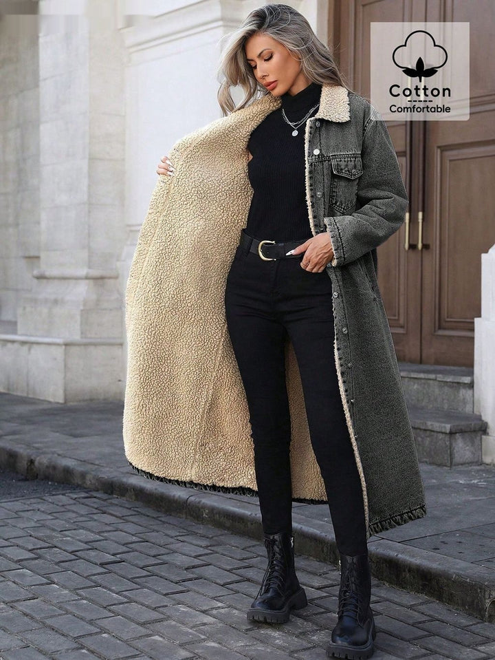 Elara Fleece-Lined Denim Coat™