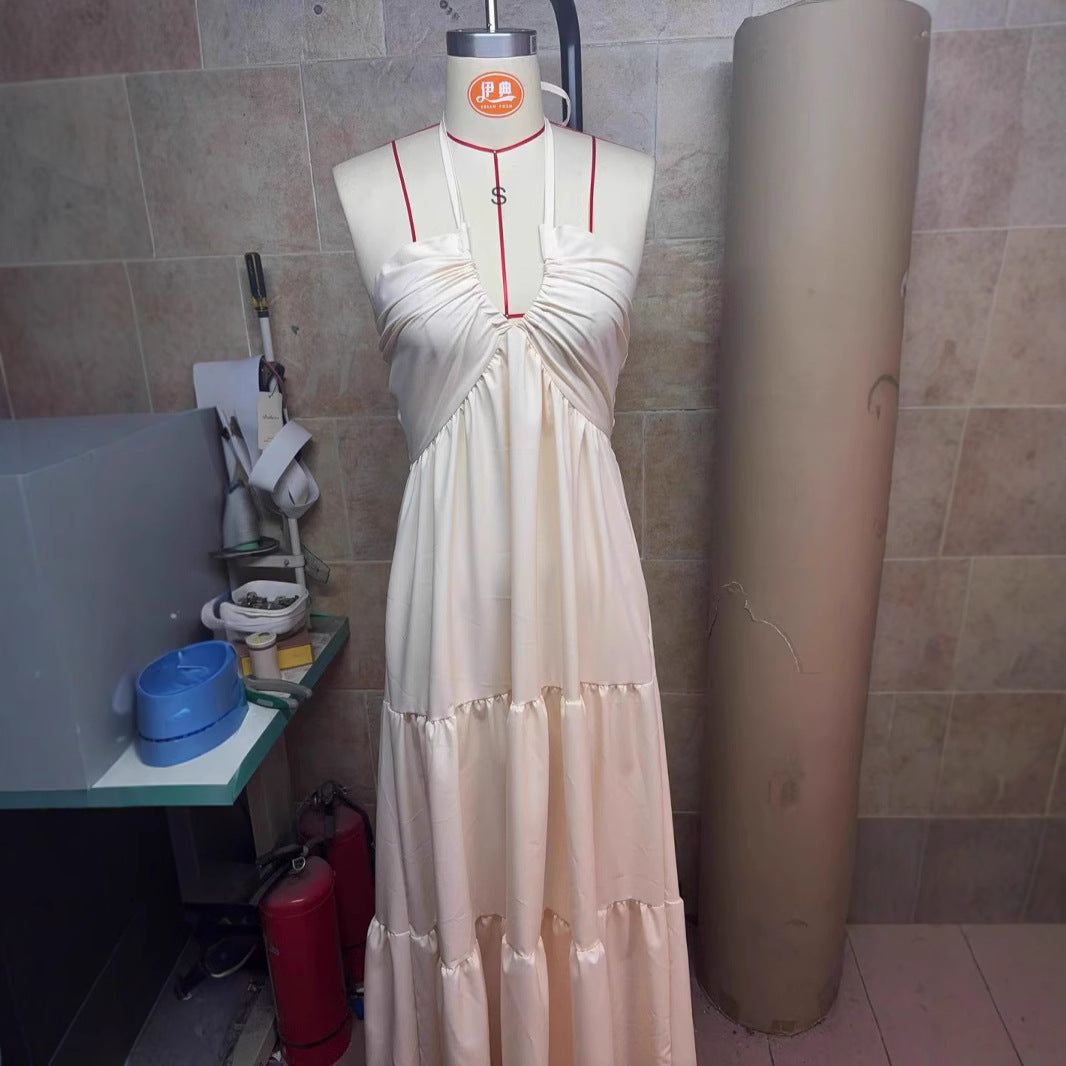 Seraphine Backless Halter Maxi Dress™