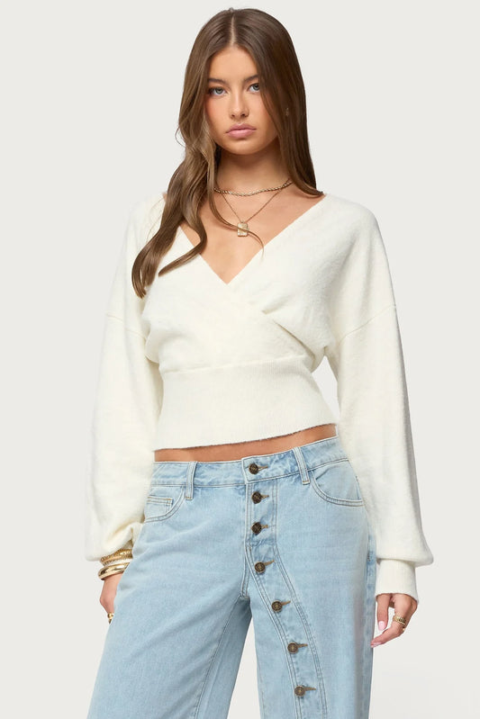 Knit Wrap Top