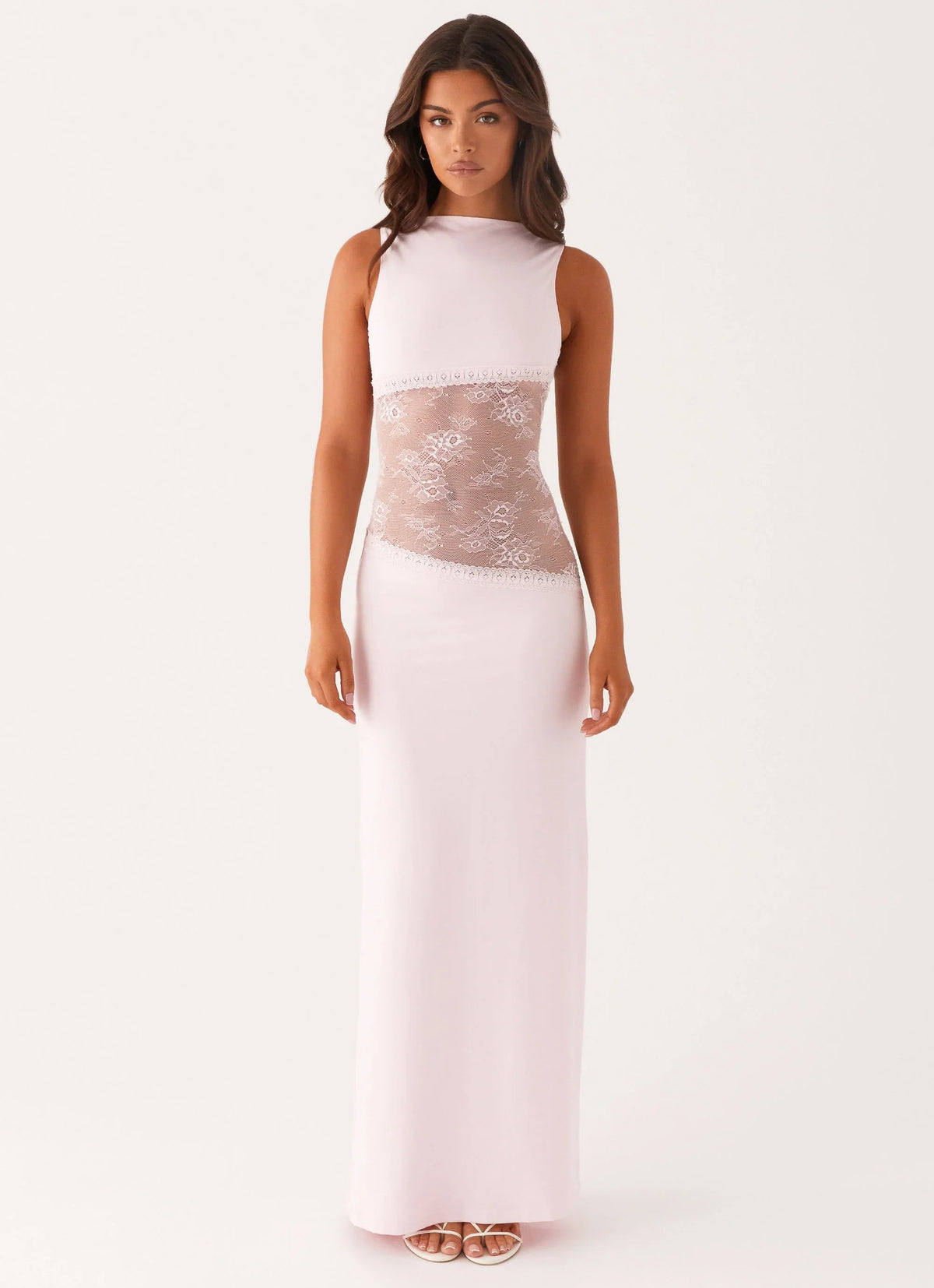 Nocturne Lace Backless Maxi Dress
