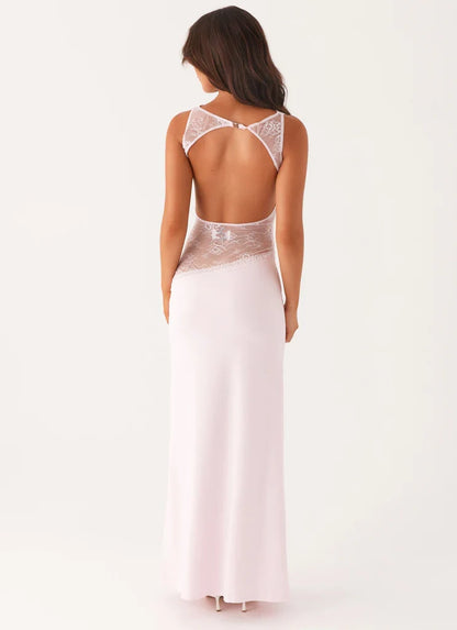 Nocturne Lace Backless Maxi Dress