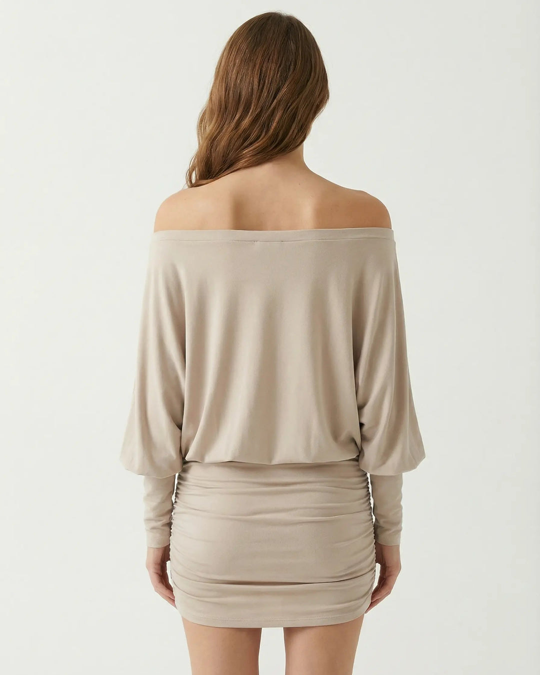 Élan Draped Off-Shoulder Mini Dress