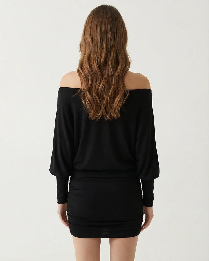 Élan Draped Off-Shoulder Mini Dress