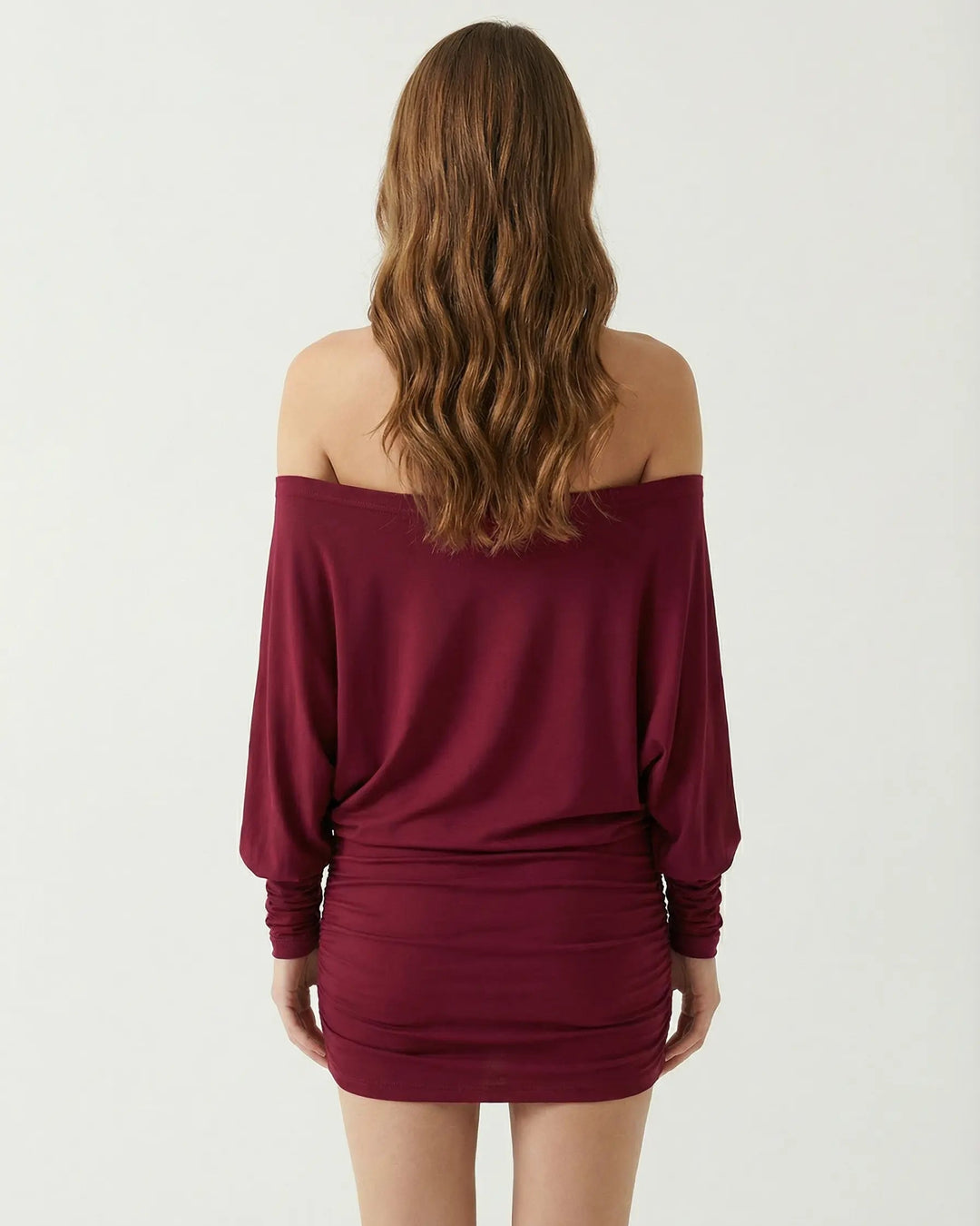 Élan Draped Off-Shoulder Mini Dress
