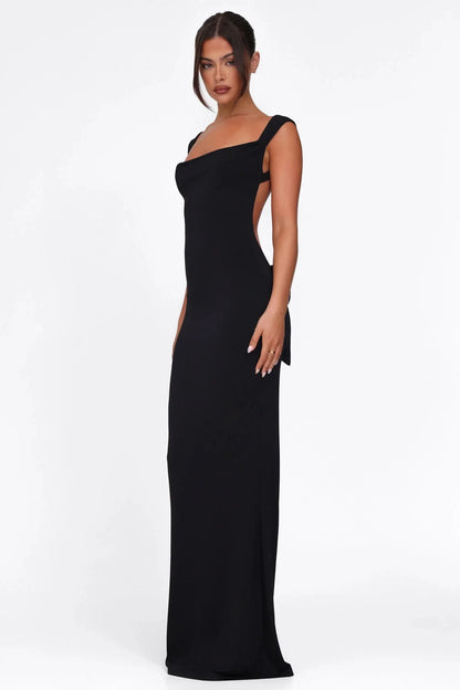 Élise Bow Backless Maxi Dress