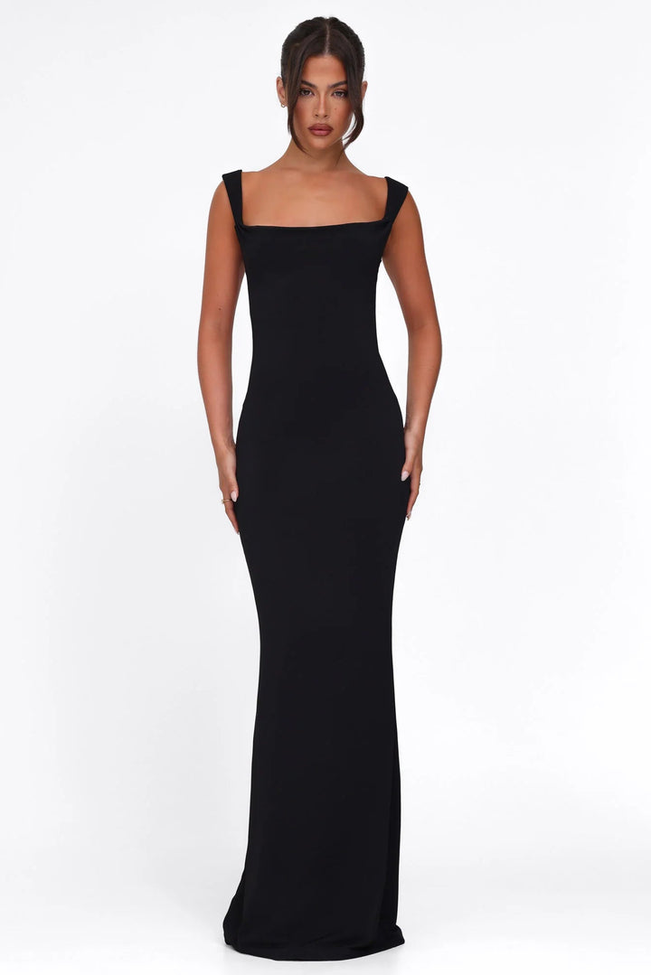 Élise Bow Backless Maxi Dress