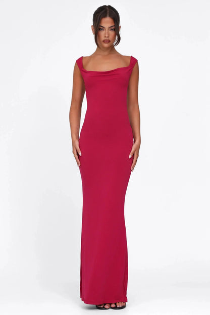 Élise Bow Backless Maxi Dress