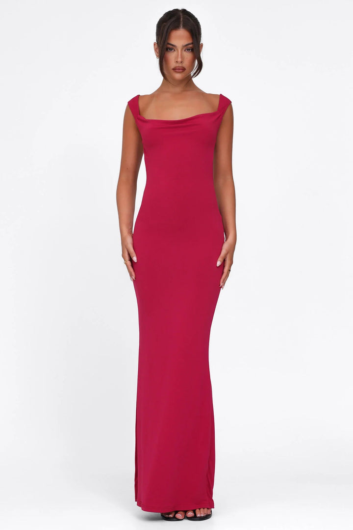 Élise Bow Backless Maxi Dress