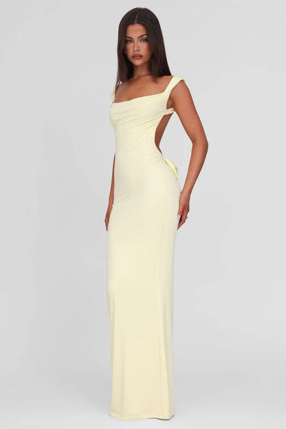 Élise Bow Backless Maxi Dress