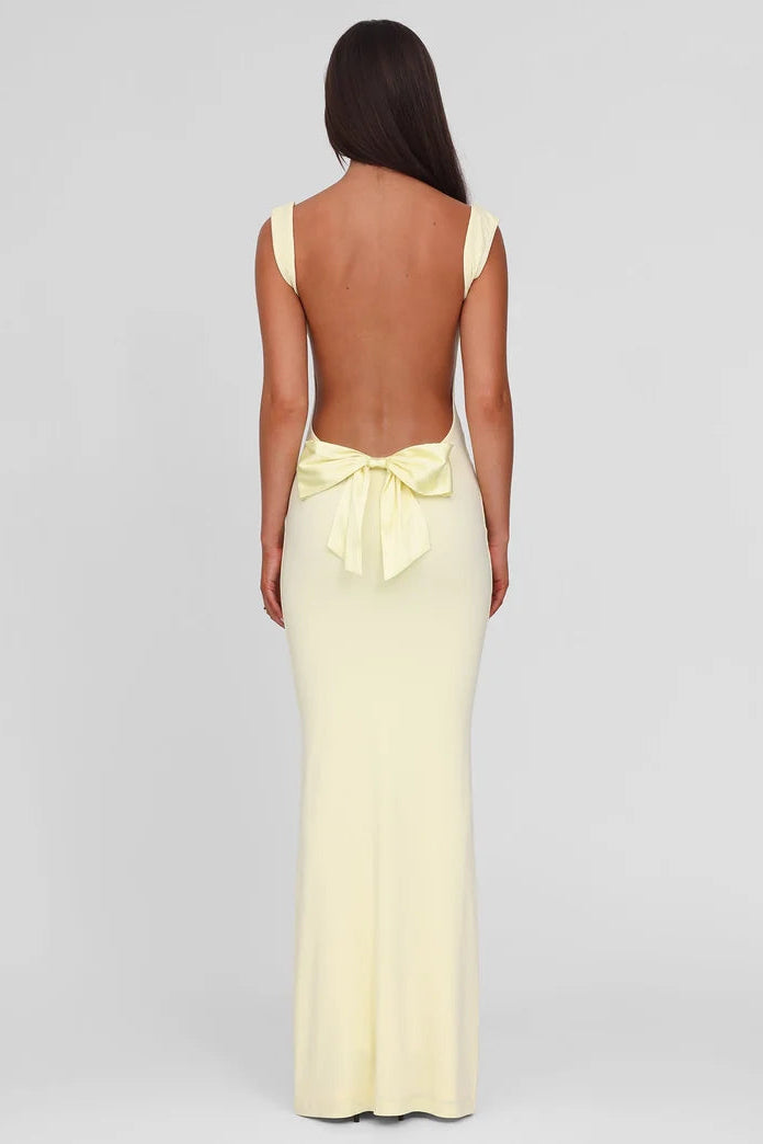 Élise Bow Backless Maxi Dress