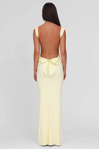 Élise Bow Backless Maxi Dress