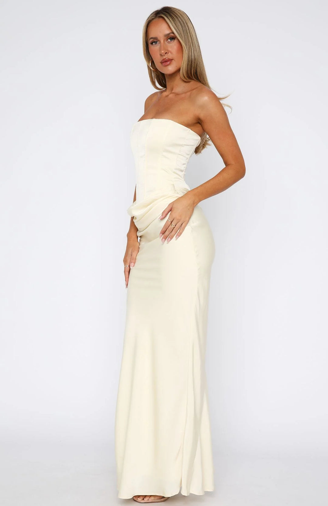 Satin Silhouette Maxi Dress
