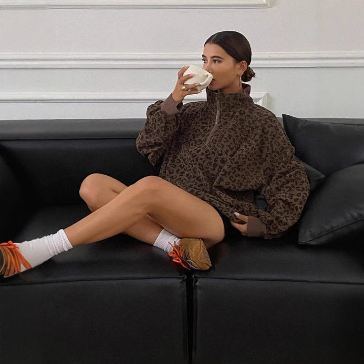 Savéra Leopard Zip Sweater™