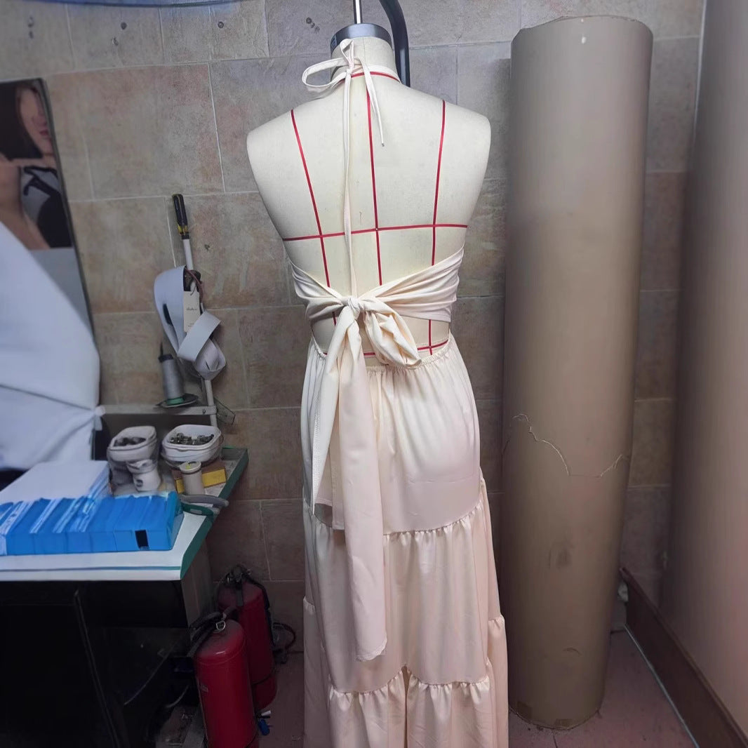 Seraphine Backless Halter Maxi Dress™