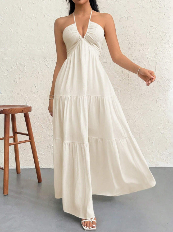 Seraphine Backless Halter Maxi Dress™