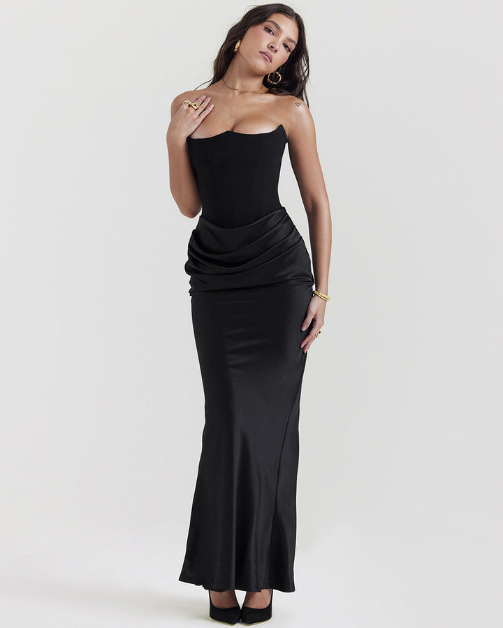 Élira Nocturne Strapless Maxi Dress