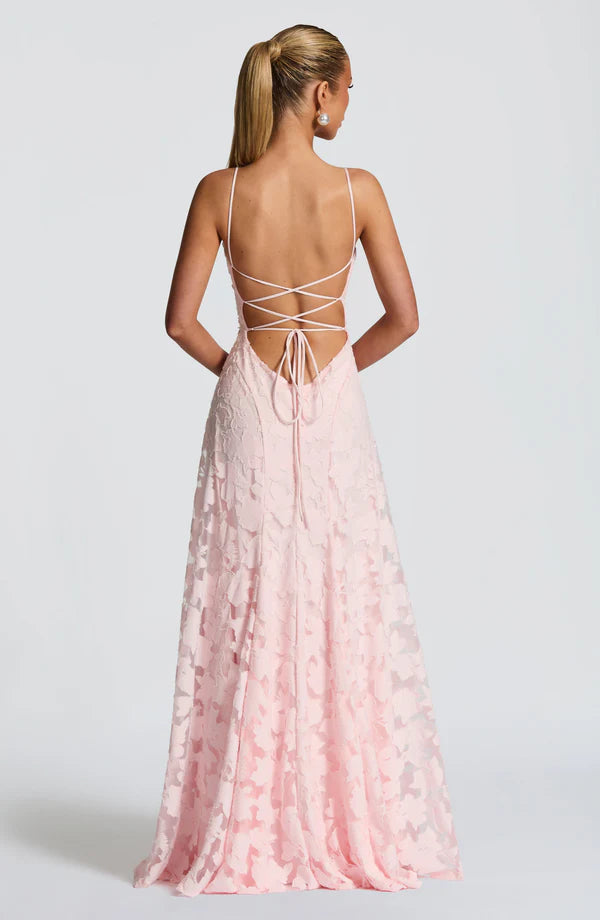Élodie Lace Backless Maxi Dress