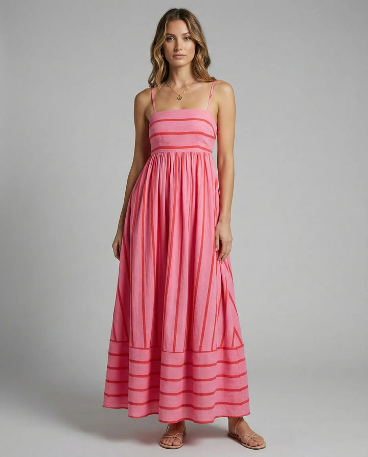 Soléa Striped Maxi Dress