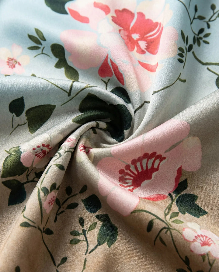 Amara Satin Floral One-Shoulder Dress