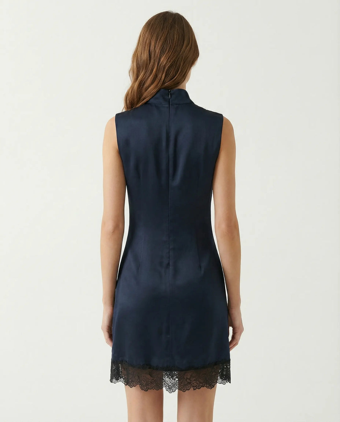 Élise Lace Trim Mini Dress