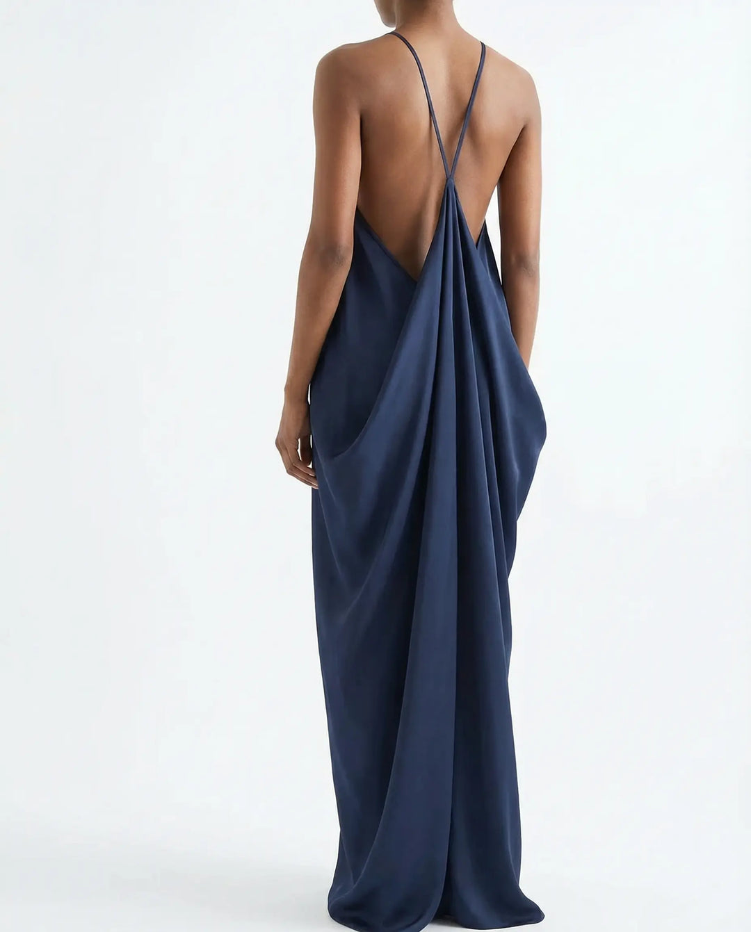 Élise Backless Fluid Maxi Dress