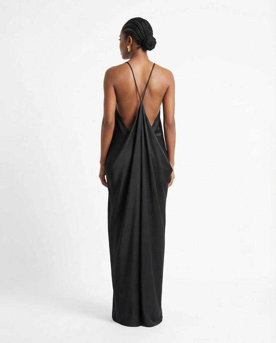 Élise Backless Fluid Maxi Dress