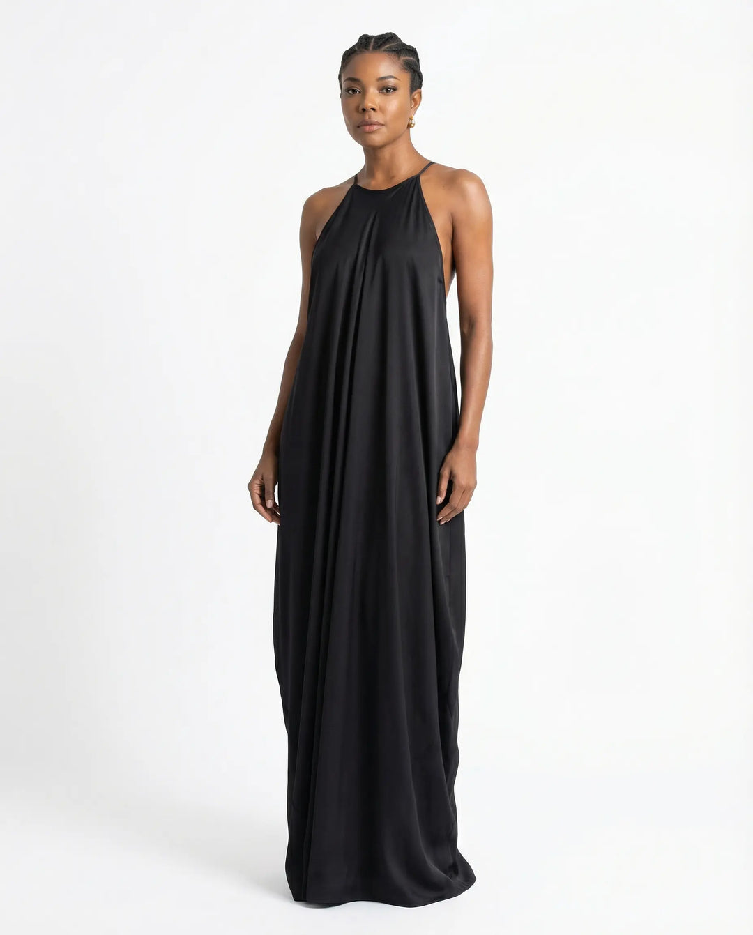 Élise Backless Fluid Maxi Dress