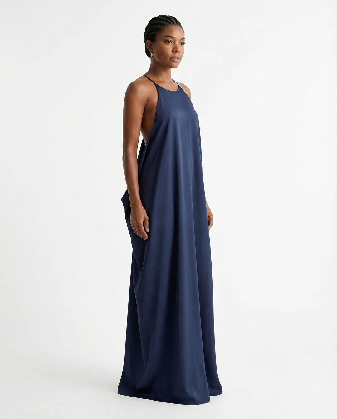 Élise Backless Fluid Maxi Dress