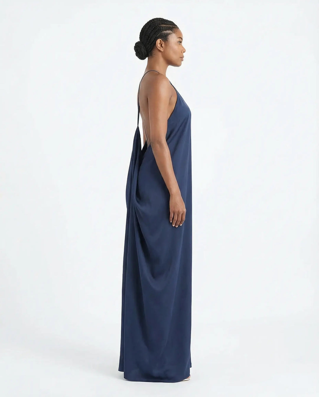 Élise Backless Fluid Maxi Dress