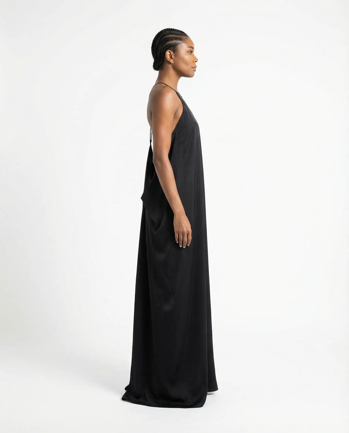 Élise Backless Fluid Maxi Dress