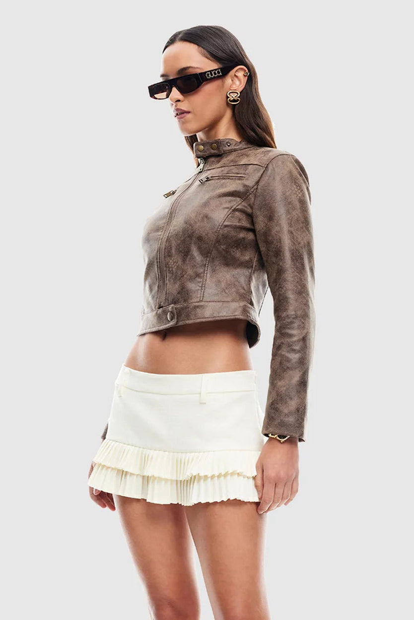 Distressed Moto Jacket