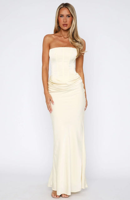 Satin Silhouette Maxi Dress